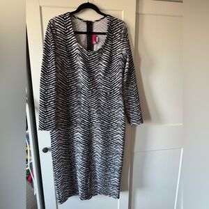 Black and White Troublemaker Zebra-Print Dress Crepe